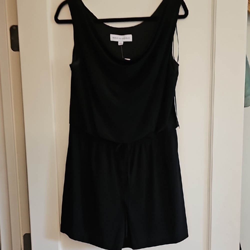 Emma & Michele Black Sleeveless Romper